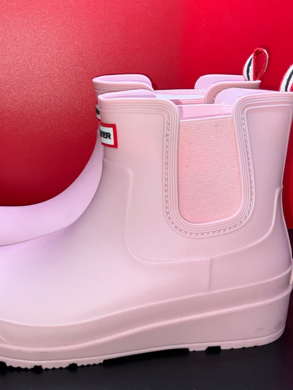 Hunter Tabitha Chelsea Pink Rain Boots. US Women’s 10/EU42. Pull On. NWOT - Picture 2 of 6